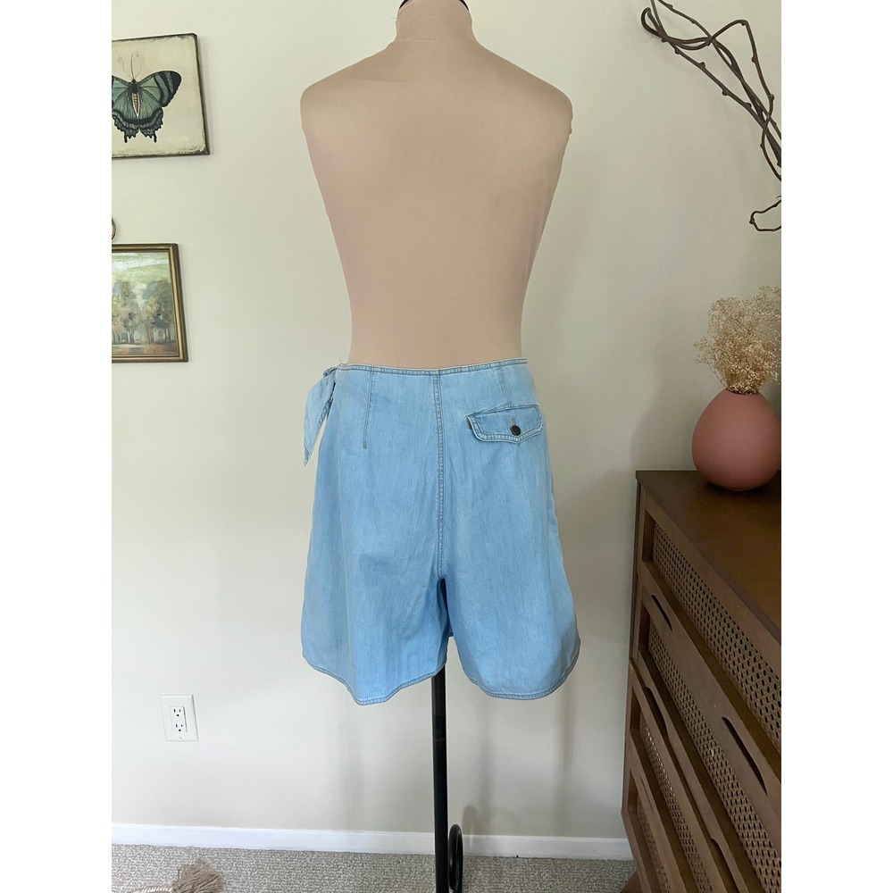 Vintage 90s Liz Wear Denim Wrap Skort - Picture 3 of 7